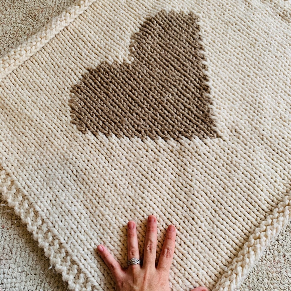 Wool knitted baby blanket🤎